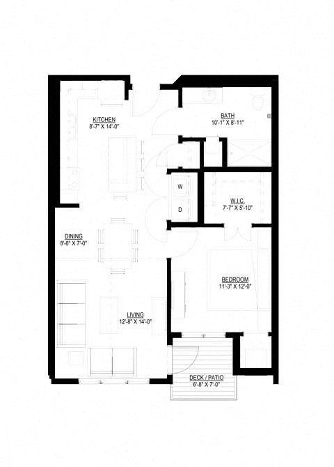 1 Bedroom Floor Plan